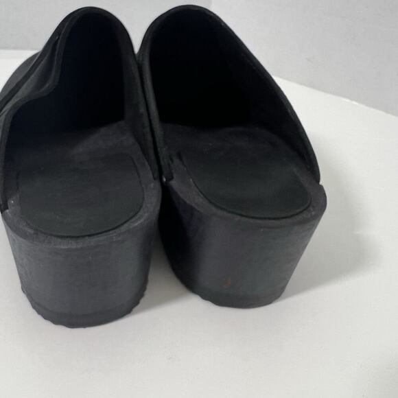 Sandgrens Women Black Leather Dublin Clog Mule Slide Shoes Size 37 US 6.-6.5 NEW - Picture 6 of 12